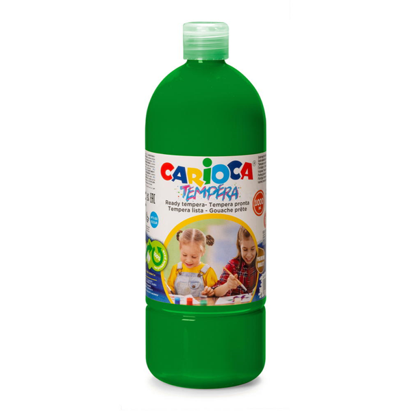 CARİOCA TEMPERA SULUBOYA SÜPER YIKANABİLİR YEŞİL 1000 ML. - Image 1