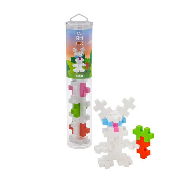 PLUS-PLUS BIG 15 PC TUBE - BUNNY - Image 1
