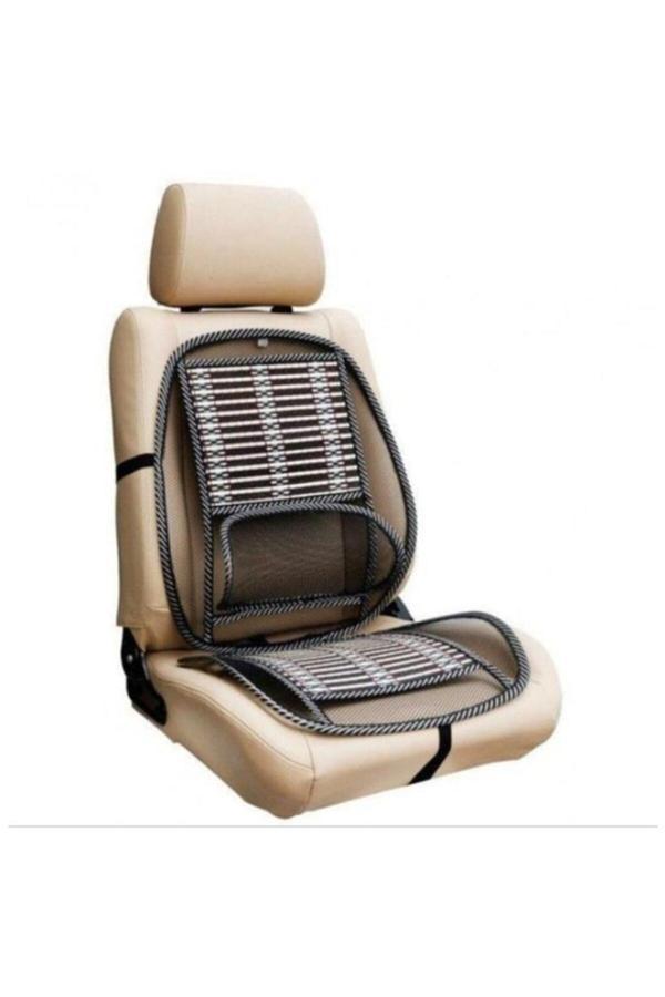 Ally Universal Bambu Araba Nefes Alabilen Koltuk Bel Minderi Siyah - Image 1