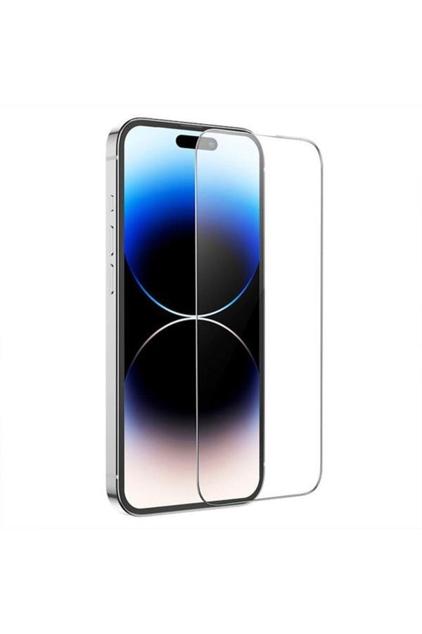 Hoco İphone 15 Pro Max Full Screen Hd Tempered Kırılmaz Cam Ekran Koruyucu-Şeffaf - Image 1