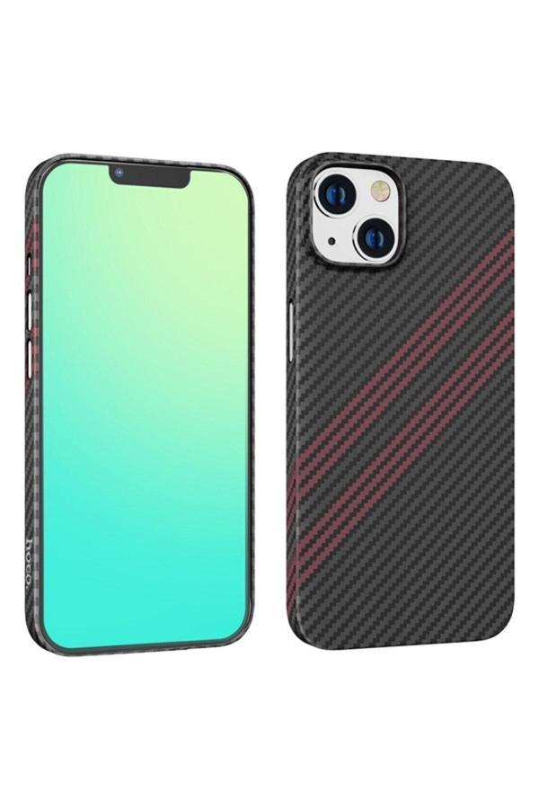 Alleon İphone 14 6.1  Uyumlu Kılıf Kevlar Texture Darbe Emici Telefon Kılıfı - Image 1