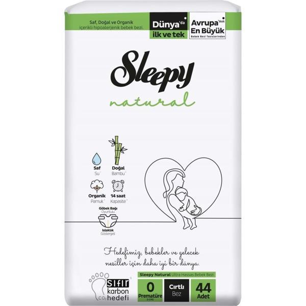 Nessiworld  Natural Bebek Bezi 0 Beden Premature 44 Adet - Image 1