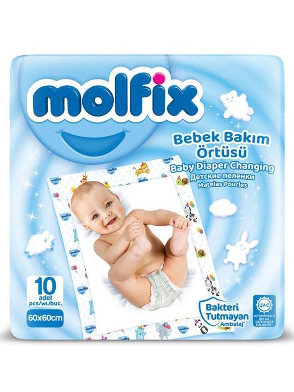 Molfix Bebek Bakım Örtüsü 60x60 10 Adet - Image 1