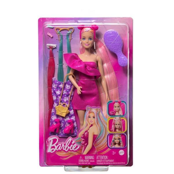 Nessi World JDC85 Barbie Upuzun Muhteşem Saçlı Bebekler Pembe Saçlı Bebek - Image 1