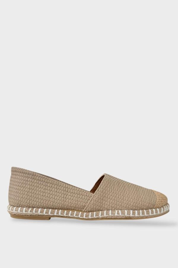 Kadın Espadril Babet Ayakkabı KREM - Image 1