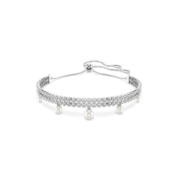 5720870 Swarovski Bilezik Ss25 Capsule:Bracelet Prl Whı/Rhs M - Image 1