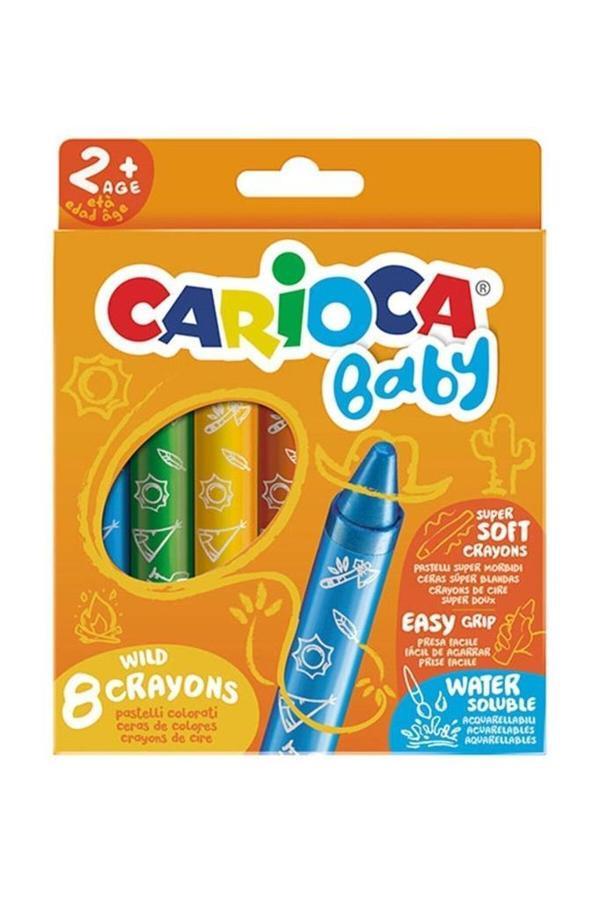 Nessi World Carioca Jumbo Bebek Elleri Kirletmeyen Pastel Boya Kalemi 8'Li - Image 1