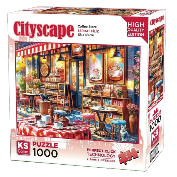 Nessi World KS Games Coffee Store Puzzle 1000 Parça 20809 - Image 1