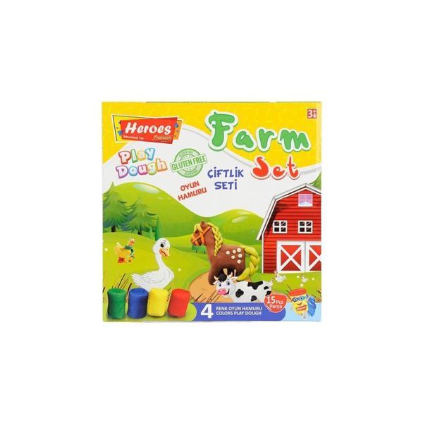 Nessi World ERN-588 Heroes Orta Kutulu Çiftlik Oyun Hamuru Seti  - Eren Oyuncak - Image 1