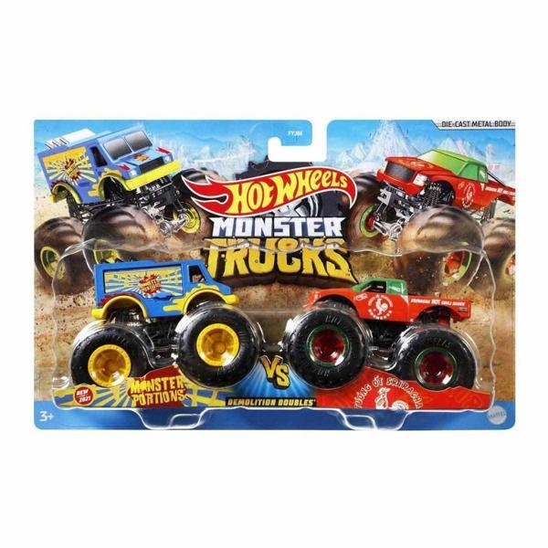 Hot Wheels FYJ64 Monster Trucks Güçlü İkili 1:64 Arabalar - Image 1