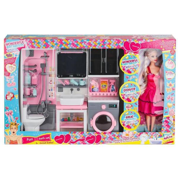 Nessi World OYD-02393 Bebek ile Banyo Seti Oyun Zamanı -Oydaş Oyuncak - Image 1