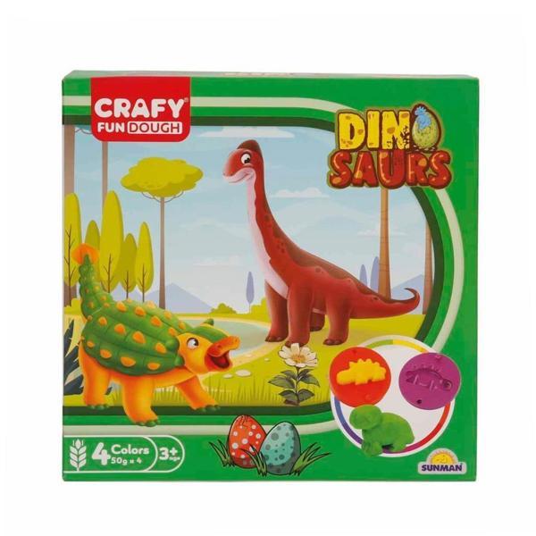 Nessi World 4734 Crafy 14’lü Oyun Hamuru Kalıp Seti – Dinozorlar - Image 1