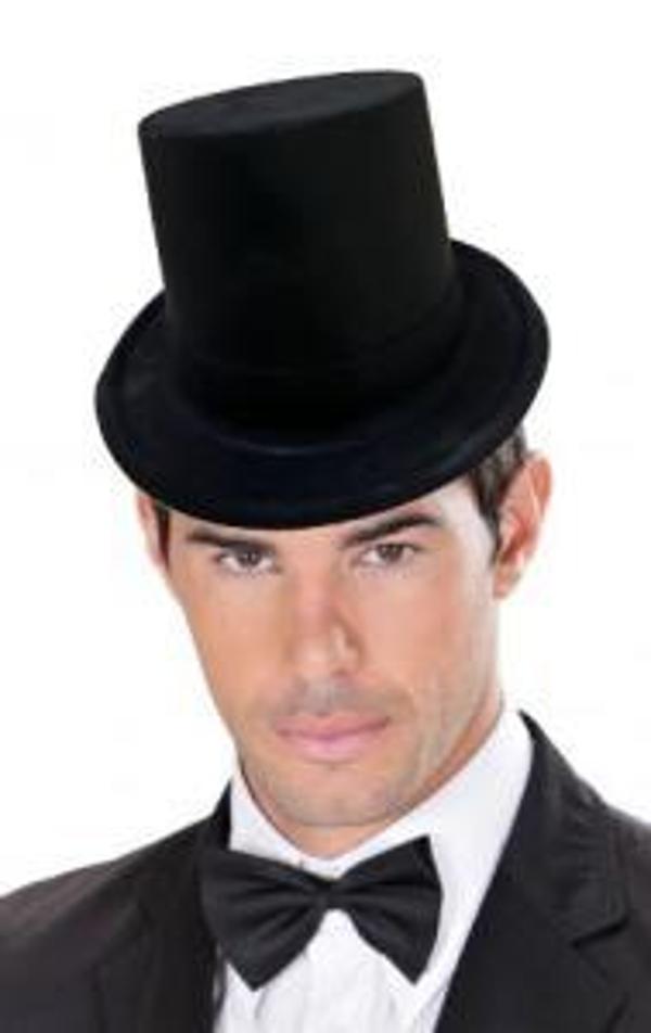 Nessi World Siyah Renk Plastik Nubuk Kadife Kaplama Fötr Şapka 11 cm - Image 1