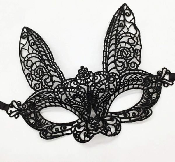 Nessi World Siyah Renk Dantel Kesim Dantel İşlemeli Balo Parti Maskesi 7 No - Image 1
