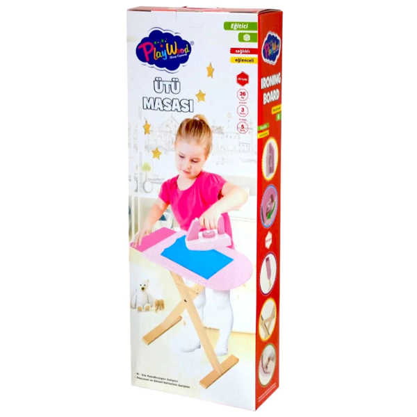 Nessi World Playwood Ahşap Ütü Masası Seti - Image 1
