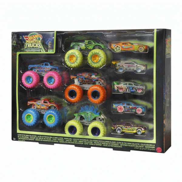 Hot Wheels HCB57 Monster Trucks Karanlıkta Parlayan Araçlar, Monster Trucks - Mattel - Image 1