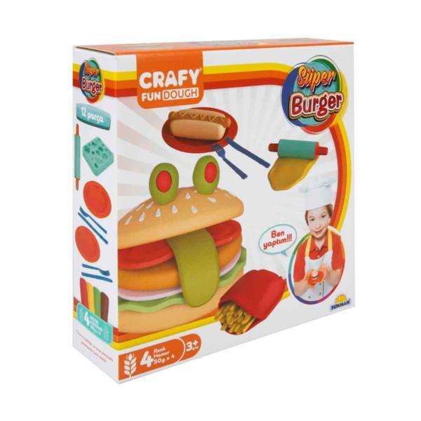 Nessi World Crafy Süper Burger Oyun Hamuru Seti 200 gr. 12 Parça - Image 1