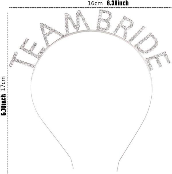 Nessi World   Gümüş Kaplama Kristal Taşlı Team Bride Taç 16x17 cm - Image 1