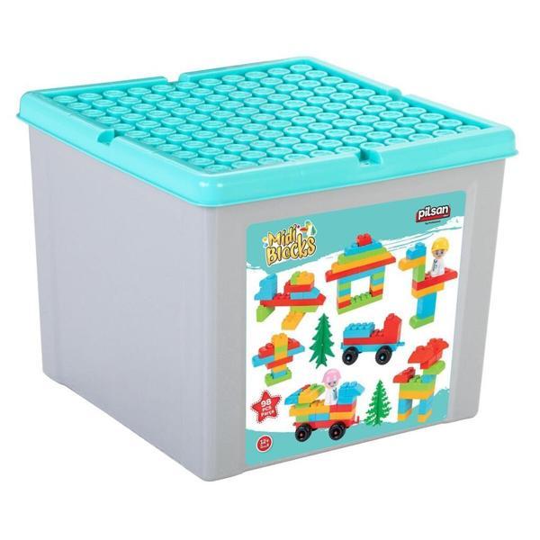 Nessiworld 03 592 Midi Blok Seti 98 Parça 9 Litre Saklama Kabı -Pilsan Oyuncak - Image 1