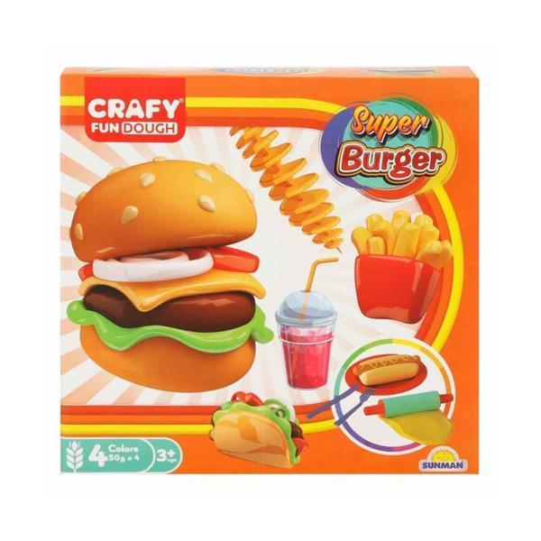Nessi World 2015 Crafy Süper Burger Oyun Hamuru Seti 200 g 12 Parça - Image 1