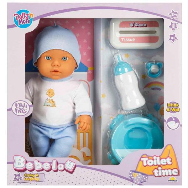 Nessi World 1030141 Sesli Bebelou Tuvalet Zamanı Bebek Seti 32 cm -Sunman - Image 1