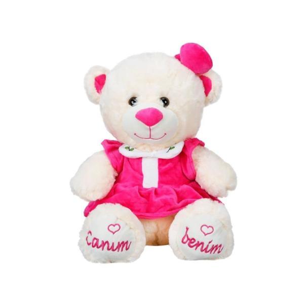 Nessi World 8331 Canım Benim Elbiseli Peluş Ayı -Sunman - Image 1