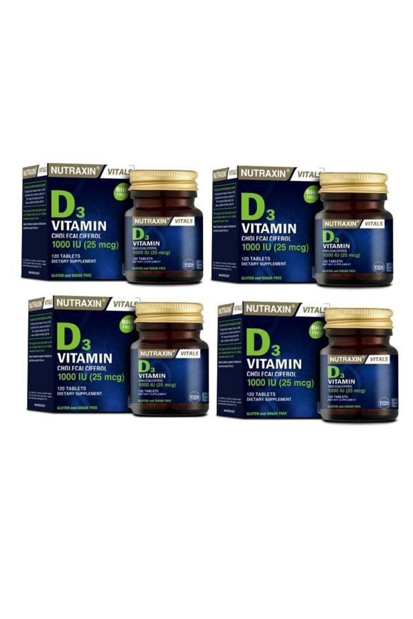 Nutraxin Vitamin D3 120 Tablet 4 Adet - Image 1