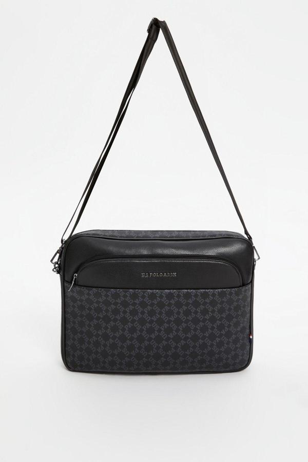 US Polo Assn 23600 Omuz Askılı  Laptop Çantası Evrak Çantası SİYAH - Image 1