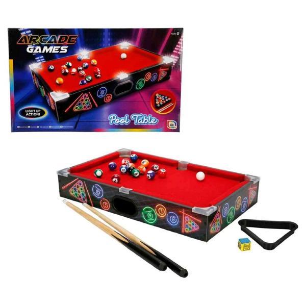 Arcade Games Masaüstü Bilardo 50 x 30 Cm Led Işıklı | Gerçekçi Mini Bilardo Oyunu - Image 1