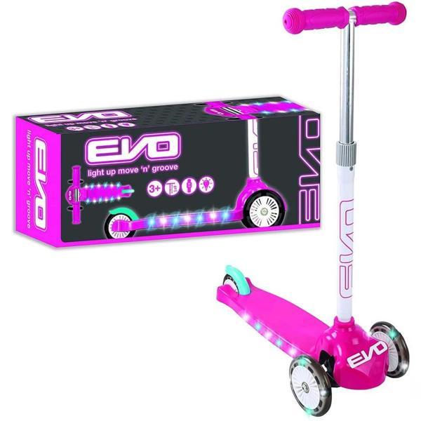Evo Işıklı Move N Groove Pembe Üç Tekerlekli Scooter - Image 1