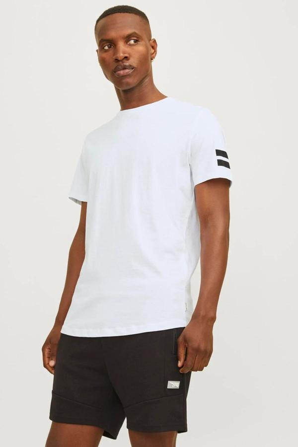 Jack & Jones Core Jcoboro % 100 Pamuk Regular Fit Bisiklet Yaka Erkek T Shirt 12116021 BEYAZ - Image 1