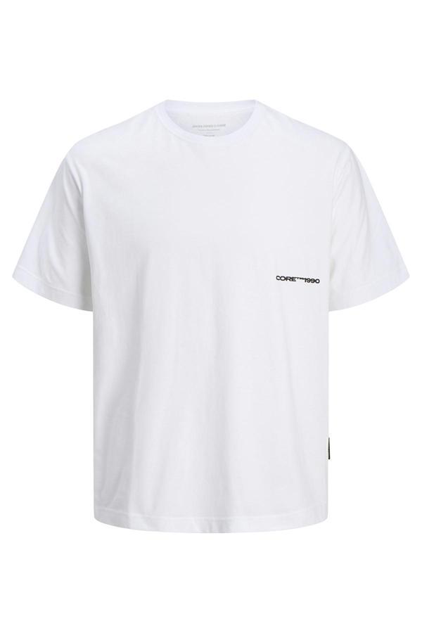 Jack & Jones Core Jcoprime Regular Fit Bisiklet Yaka Sırt Baskılı Erkek T Shirt 12276586 BEYAZ - Image 1