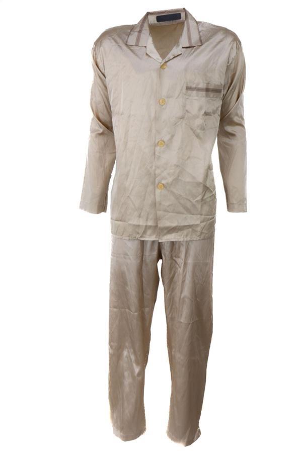 Oppland Erkek Şık Klasik Model Pijama Takımı Premium Saten Kumaş Murcia Model Cepli Tam Kalıp - Image 1