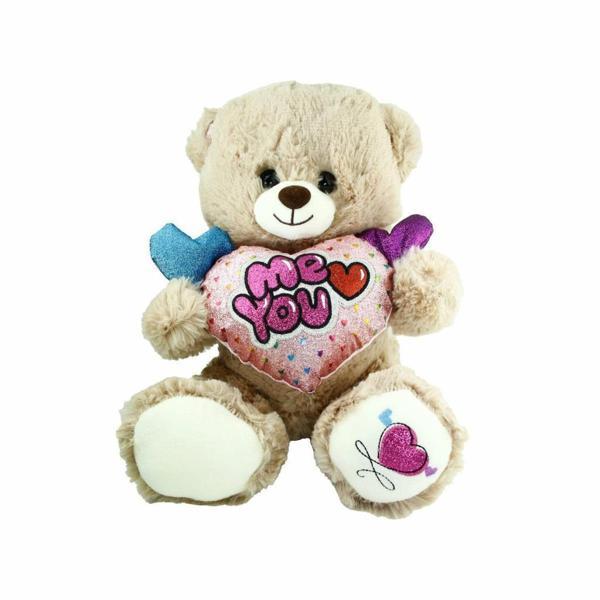 PJH2322 Peluş Kalpli Ayı 30 cm - Image 1