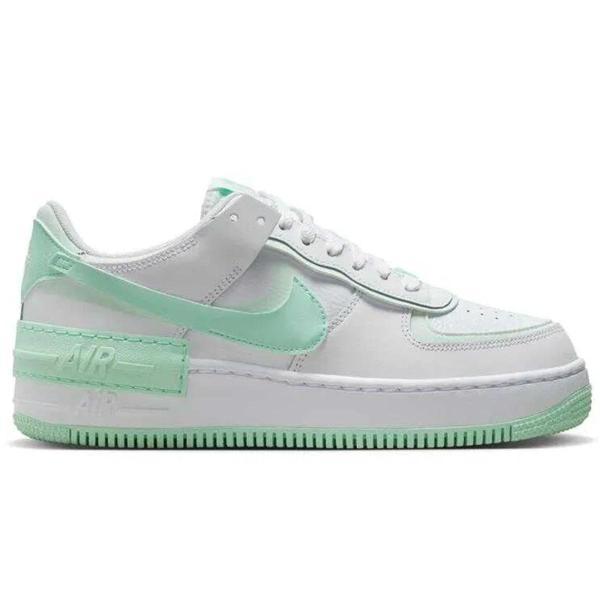 Nike Air Force 1 Shadow Sneaker Unisex Hakiki Deri Günlük Spor Ayakkabı Beyaz Yeşil - Image 1