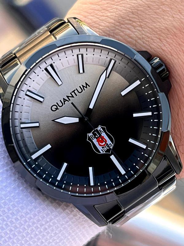 Quantum Beşiktaş Lisanslı Kasa Ve Kordon Çelik İç Fonksiyonları  Taraftar Kol Saat BJK1903.630 - Image 1