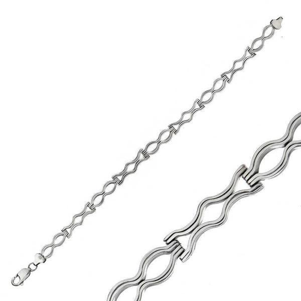 Gümüş Oksitli Erkek Bileklik E00432 SL8462 - Image 1