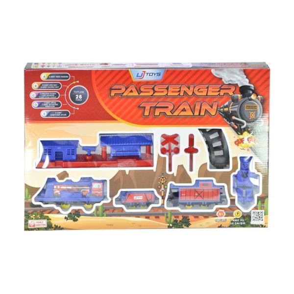 020002 İstasyonlu Tren Kırmızı -UJtoys - Image 1