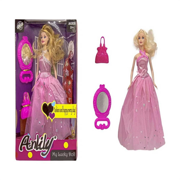 Oydaş Anlily Aynalı Çantalı Yedek Elbiseli Bebek 02280 - Image 1