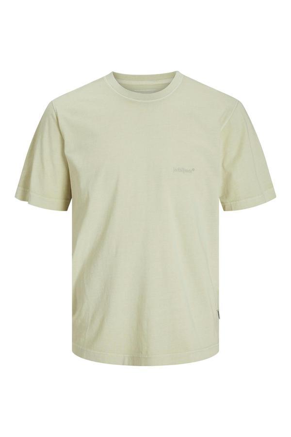 Jack & Jones Originals Jorvarenna % 100 Pamuk Regular Fit Bisiklet Yaka Erkek T Shirt 12273573 SARI - Image 1
