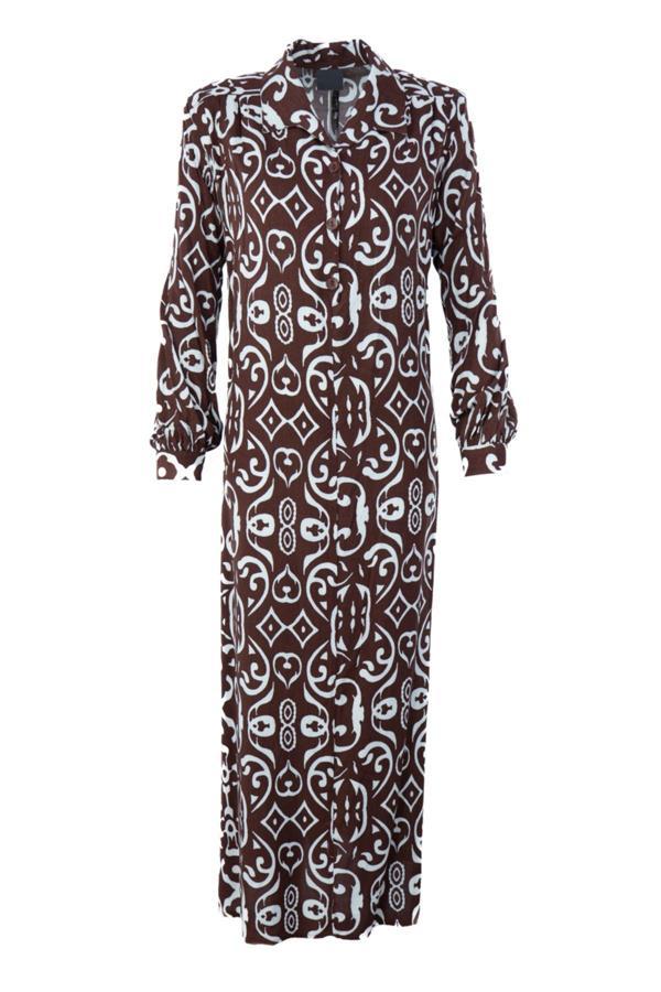 Oppland Kadın Klasik Boydan Anne Elbise Yazlık Mevsimlik DokumaKumaş Papatyam Desenli Vatkalı Robalı - Image 1