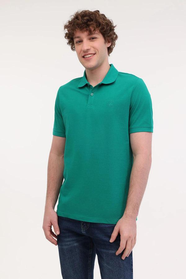 Lumberjack Regular Fit Düğmeli Polo Yaka Erkek T Shirt CT953 5FX YEŞİL - Image 1