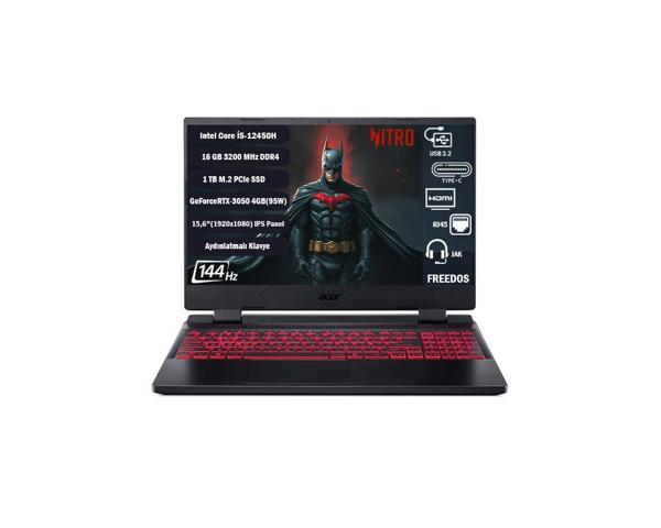 ACER Nitro5 AN515-58 I5-12450H 16GB 1 TB SSD RTX3050-4GB 15.6" IPS Fhd 144Hz Freedos NH.QFJEY.007+161 - Image 1