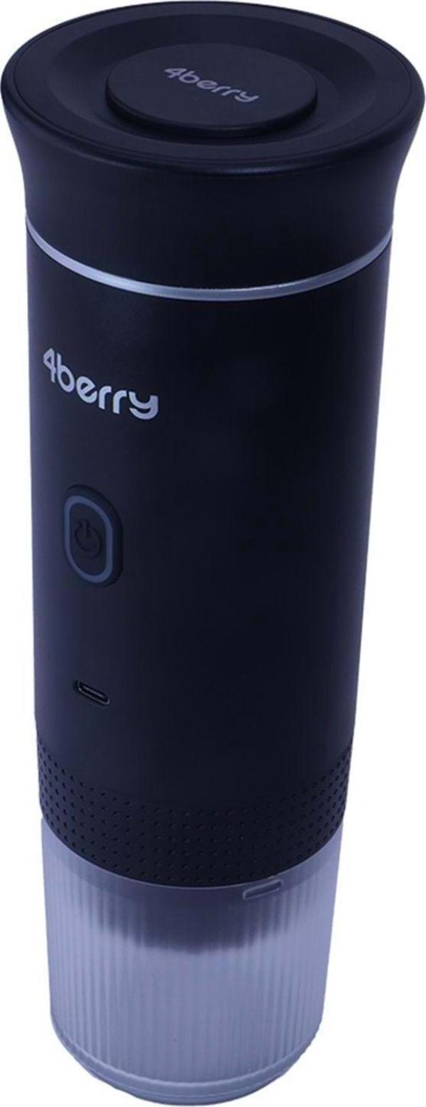 4BERRY PRO TAŞINABİLİR KAHVE MAKİNASI KAPSÜL VE TOZ KAHVE UYUMLU-SİYAH  - Image 1