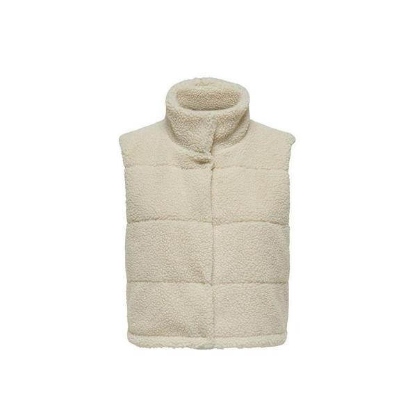 Kadın Yelek Onlsandra Teddy Waistcoat Otw 15301373-Pumice Stone - Image 1