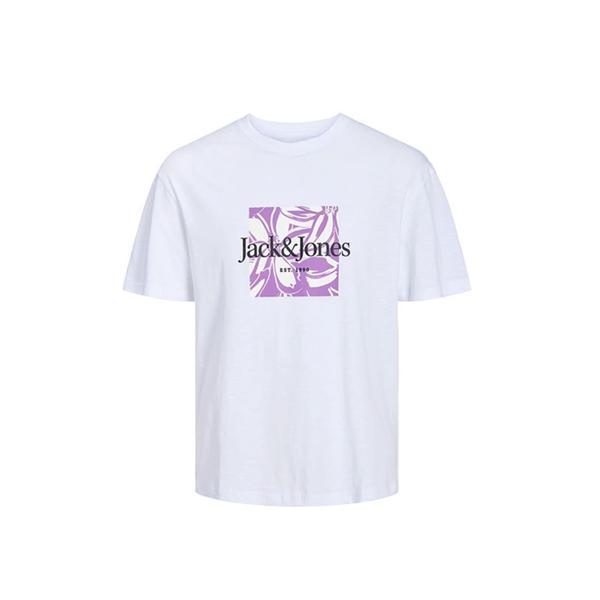 Erkek T-Shirt Jorlafayette Brandıng Tee Ss Crew Nec Ln 12250436-Bright White - Image 1