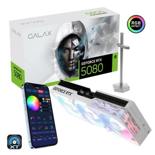 GALAX GeForce RTX 5080 1-Click OC White 16GB GDDR7 256 Bit DLSS 4 Ekran Kartı (58NZN6MDBCWH) - Image 1