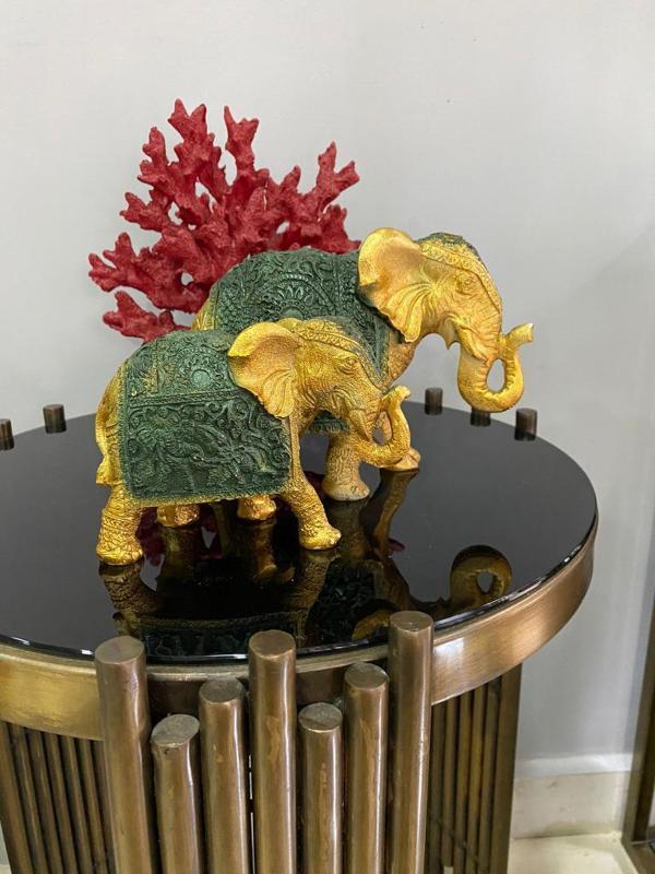 2 Li Fil Figürü Biblo Heykel  - Image 1