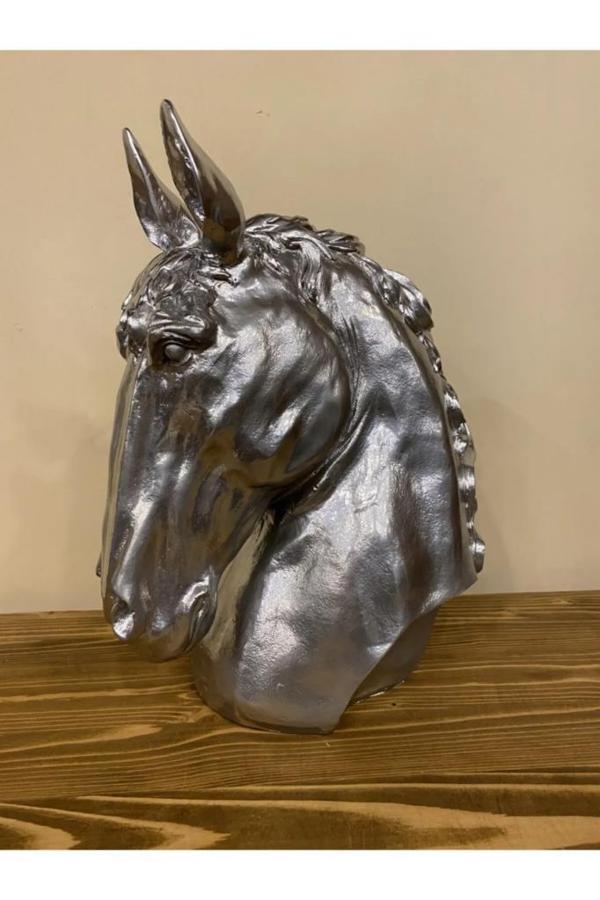 Dekoratif At Kafası Büst Büyük Boy Heykeli - Image 1