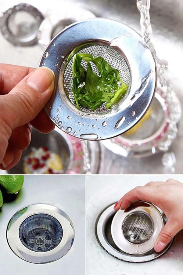 Hilamingo Home Paslanmaz Çelik Lavabo Süzgeci 2 Adet Metal - Image 1